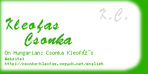 kleofas csonka business card
